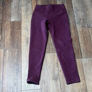 Lululemon high waisted yoga pants maroon